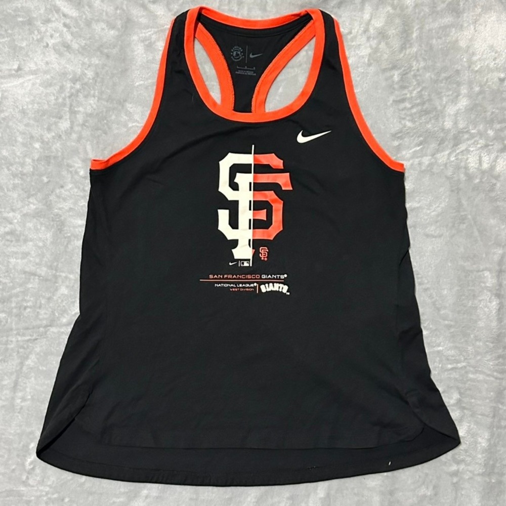 Nike San Francisco Giants MLB Baseball Tank Top Women's Racerback Orange‎ Black